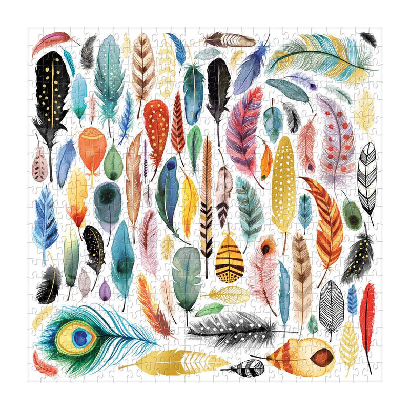 Feathers 500 Piece Foil Puzzle Chronicle Books