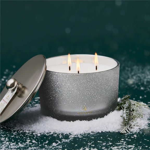 Frasier Fir 3 Wick Candle Flocked Collection Thymes