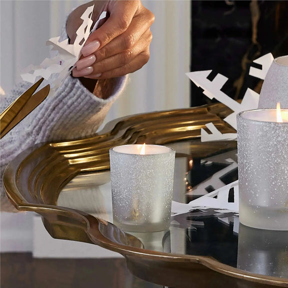 Frasier Fir Flocked Votive Candle Thymes