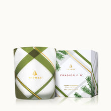 Frasier Fir Frosted Plaid Medium Candle, [product_price]- Greenhouse Home