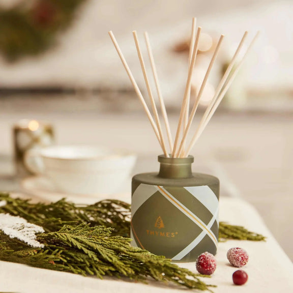 Frasier Fir Frosted Plaid Petite Reed Diffuser Thymes