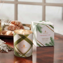 Frasier Fir Frosted Plaid Votive Candle, [product_price]- Greenhouse Home