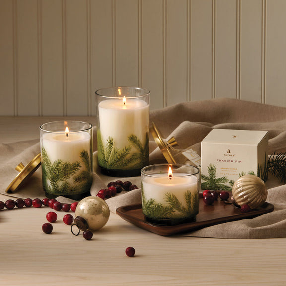 Frasier Fir Small Pine Needle Luminary Candle, [product_price]- Greenhouse Home