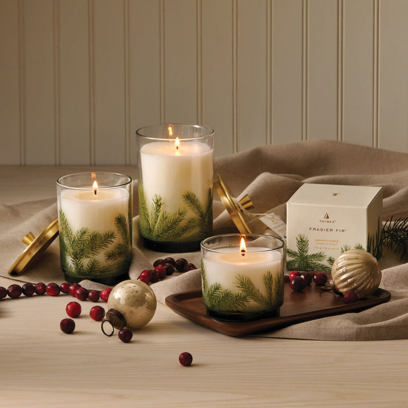Frasier Fir Small Pine Needle Luminary Candle, [product_price]- Greenhouse Home