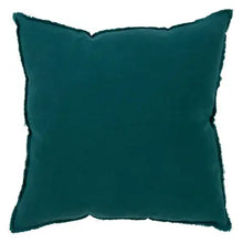 Fringed Design Linen Pillow, Jasper Green Saro Lifestyle