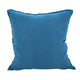 Fringed Linen Pillow, Navy Blue Saro Lifestyle