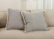 Fringed Pinstriped Down Filled Pillow, [product_price]- Greenhouse Home