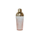 Glass Cocktail Shaker with Stainless Steel Top, Pink + Gold Finish Greenhouse Home
