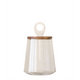 Glass Jar with Mango Wood + Marble Lid - Greenhouse Home