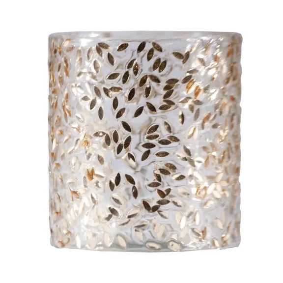 Glass Tealight/Votive Holder w/ Embedded Sequins Greenhouse Home
