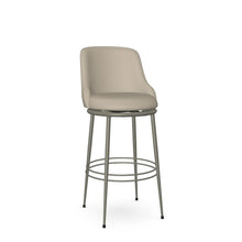 Glenn Upholstered Swivel Stool with Back Amisco