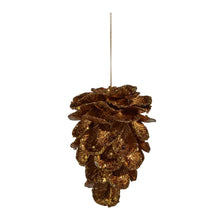 Glittered Gold Pinecone Ornament Raz Imports