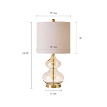 Gold Glass Clear Table Lamp, [product_price]- Greenhouse Home