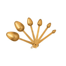 Gold Measuring Spoons - Set of 6 - Greenhouse Home