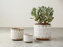 Gray + White Stoneware Pot - Greenhouse Home