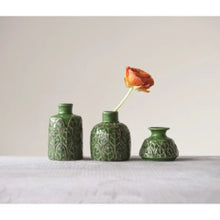Green Stoneware Vase - Greenhouse Home
