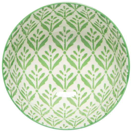 Green Leaf Stamped Bowl 4 inch NOW Designs