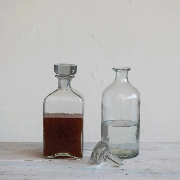 Hammered Glass Decanter, 16oz Greenhouse Home