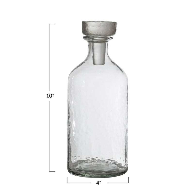 Hammered Glass Decanter, 16oz + 20oz Greenhouse Home