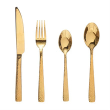Hammered Stainless Steel Cutlery - Set of 4 - Greenhouse Home