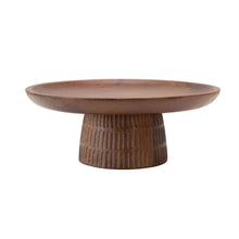 Hand-Carved Mango Wood Cake Stand - Greenhouse Home