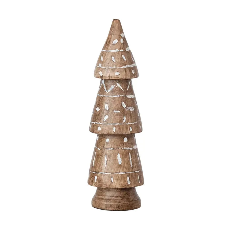 Hand-Carved Mango Wood Tree with Design Greenhouse Home