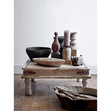 Hand-Carved Wood Holder with Metal Plate, [product_price]- Greenhouse Home