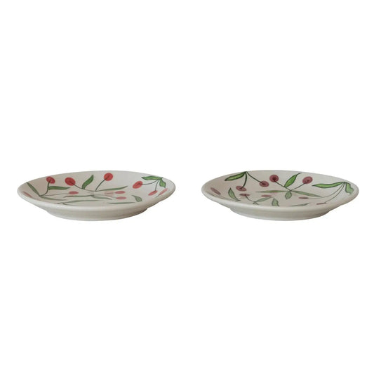 Hand-Painted Cherry Salad Plate Greenhouse Home