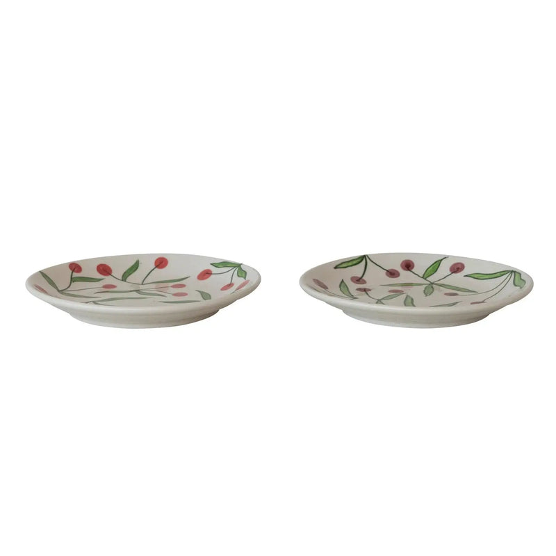 Hand-Painted Cherry Salad Plate Greenhouse Home