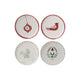Hand-Painted Embossed Stoneware Plate with Holiday Image, 4 Styles ©