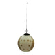 Hand-Painted Glass Ball Ornament with Etched Trees & Stars Greenhouse Home