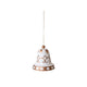 Hand-Painted Plastic Bell Ornament w/ Pattern & Jute Hanger ©