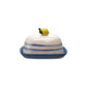 Hand Painted Stoneware Butter Dish Greenhouse Home
