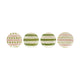 Hand-Painted Stoneware Dish with Striped Pattern, 4 Styles