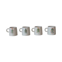 Hand-Painted Stoneware Mug with Christmas Tree, [product_price]- Greenhouse Home