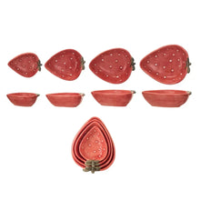 Cup Hand-Painted Strawberry Shaped Measuring Cups, Set of 4, [product_price]- Greenhouse Home