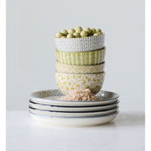 Hand Stamped Stoneware Bowl - Greenhouse Home