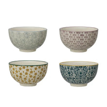 Hand-Stamped Stoneware Bowl, 4 Styles, [product_price]- Greenhouse Home