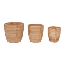 Hand-Woven Rattan Baskets, Natural - Greenhouse Home