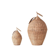 Hand-Woven Rattan Lemon Shaped Baskets Greenhouse Home