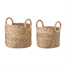Hand-Woven Seagrass Baskets with Round Handles - Greenhouse Home