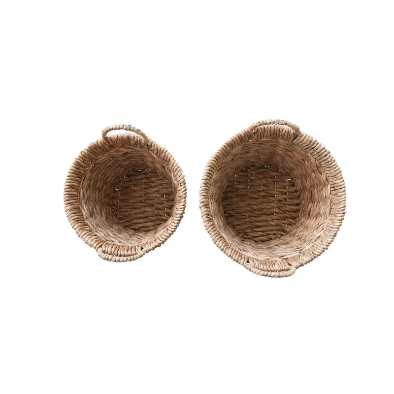 Hand Woven Water Hyacinth Baskets Greenhouse Home