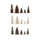 Handmade Folding Honeycomb Trees with Gold Glitter Edges, Brown & Cream Greenhouse Home