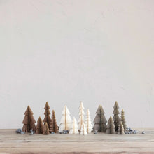 Handmade Folding Honeycomb Trees with Gold Glitter Edges, Brown & Cream Greenhouse Home