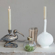 Handmade Paper Mache Taper Holder Accent Decor