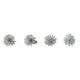 Handmade Snowflake Napkin Rings, Set of 4 Tied with Jute