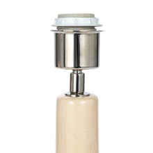 Handmade Textured Stoneware Table Lamp w/ Fabric Shade Greenhouse Home