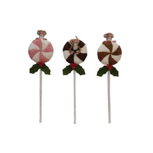 Handmade Wool Felt Lollipop with Mouse & Holly, 3 Styles