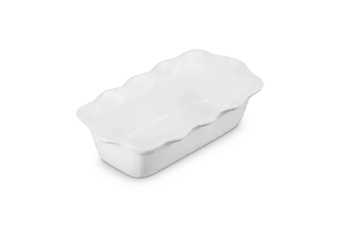 Heritage Fluted Loaf Pan, White Le Creuset