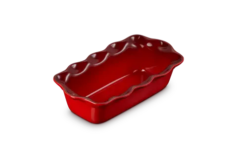 Heritage Fluted Loaf Pan, Cerise Le Creuset